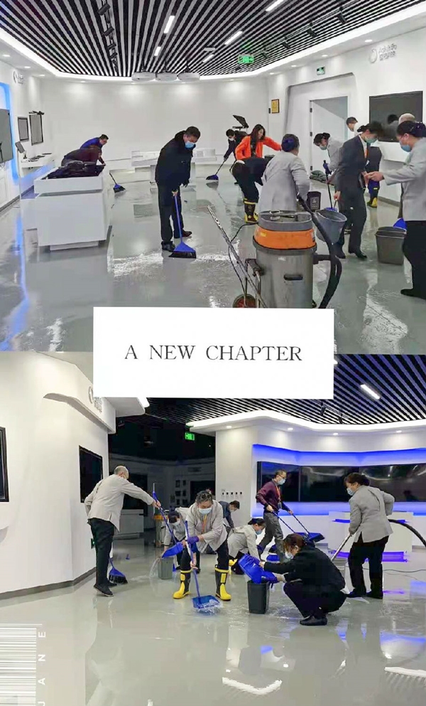 亞信大廈搶水現場